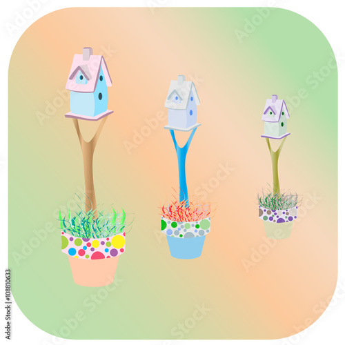 Nesting box and pots