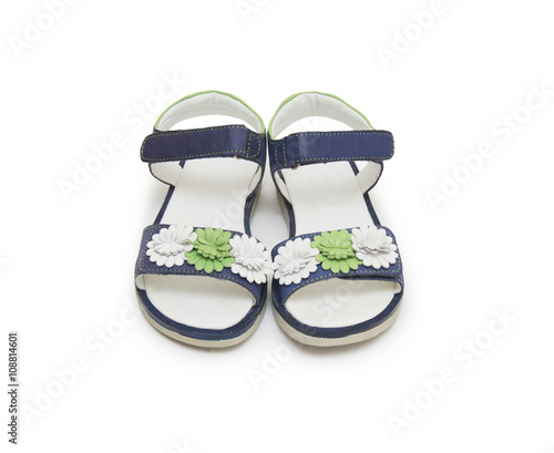 Foto sandals isolated on white background.