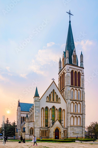 Photography English style church in Thames Town