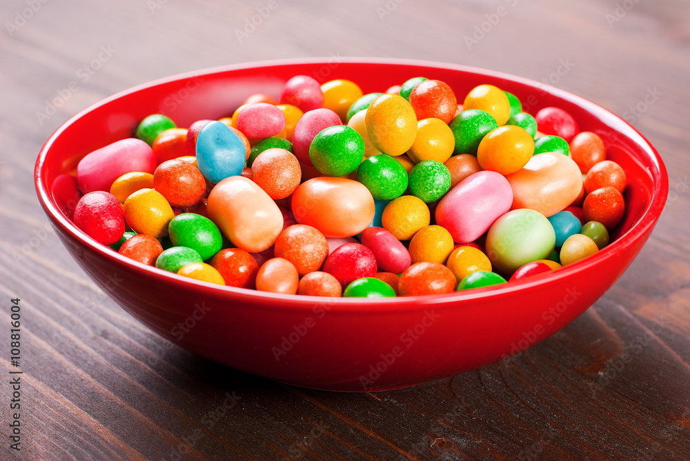 bowl with candy on the table bowl with candy on the table