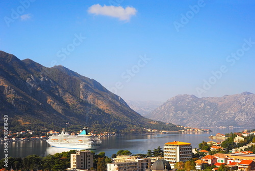 Cruise ship in Montenegro bay