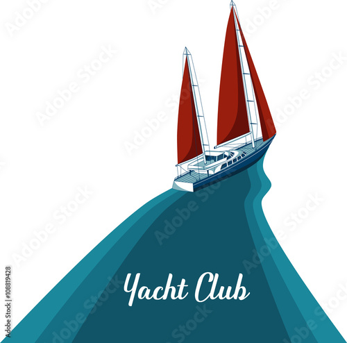 Yacht club. Vector illustration