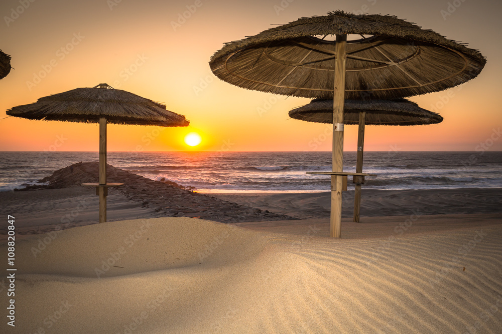 Costa Nova beach in Aveiro, Portugal Costa Nova beach in Aveiro, Portugal