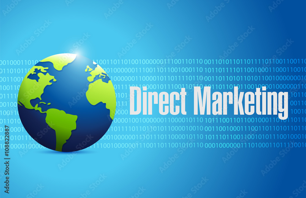 direct marketing globe binary sign concept direct marketing globe binary sign concept