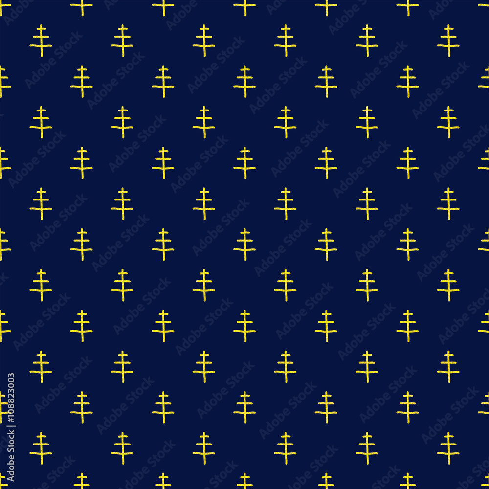 Christmas seamless tree pattern Doodle Christmas seamless tree pattern Doodle
