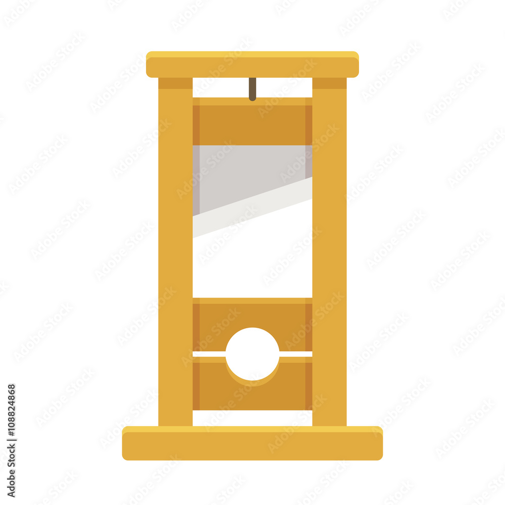 Guillotine cartoon illustration Guillotine cartoon illustration
