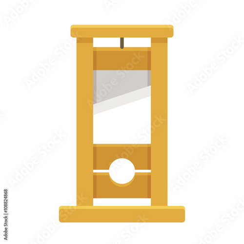 Guillotine cartoon illustration