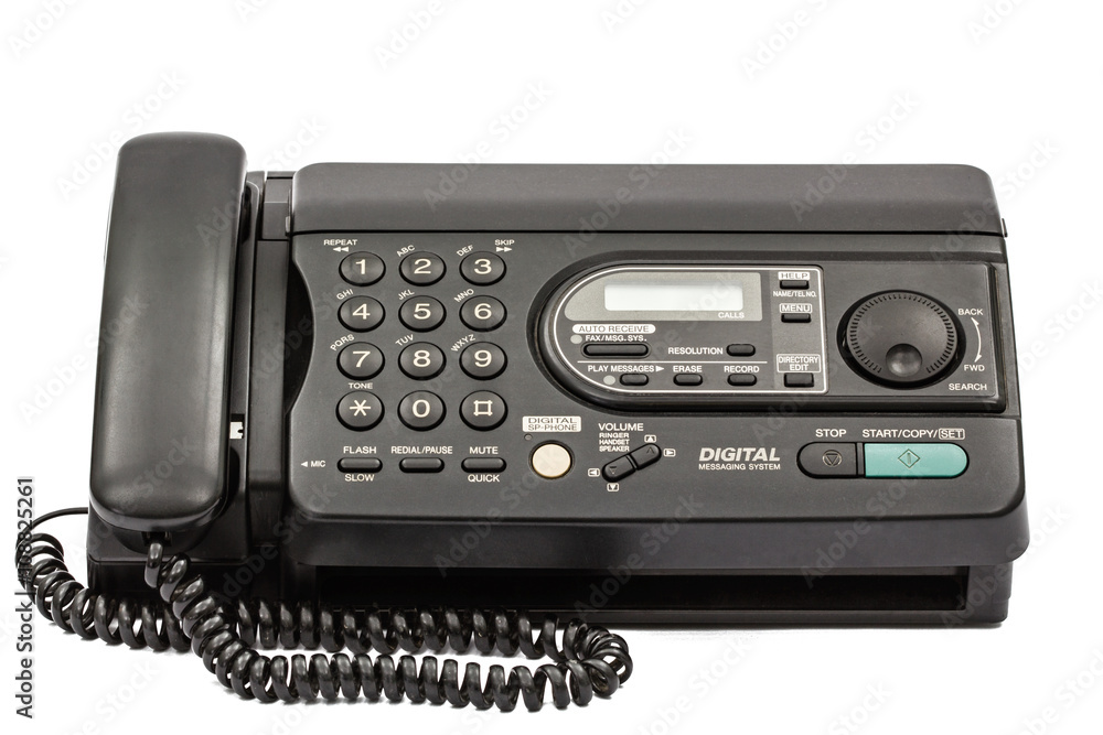 Fax machine isolated on white background Fax machine isolated on white background