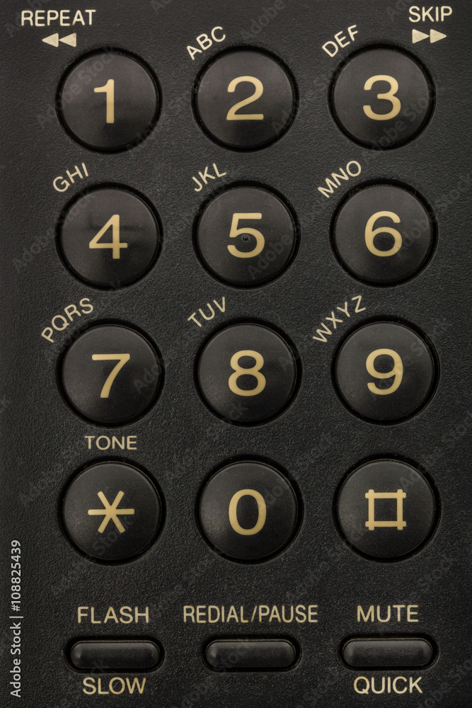Buttons of phone keypad close-up Buttons of phone keypad close-up