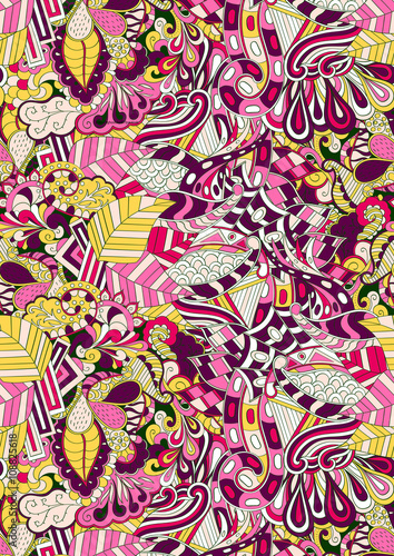 A1, A2, A3, A4 paper proportions. Tracery loops, doodle wind pattern. Mehendi paisley, stem, spiral, wave. Handmade texture, curved doodling bud mehndi design. For textile, printing. Vector.