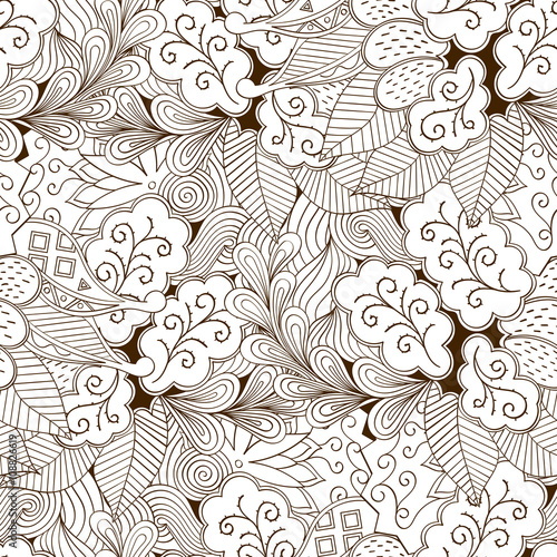 Tableau sur toile Tracery seamless calming pattern