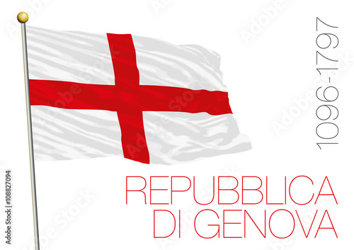 republic of genoa historical flag, italy