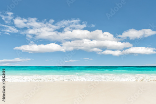 Beautiful beach and tropical sea, Wave of the sea on the sand beach