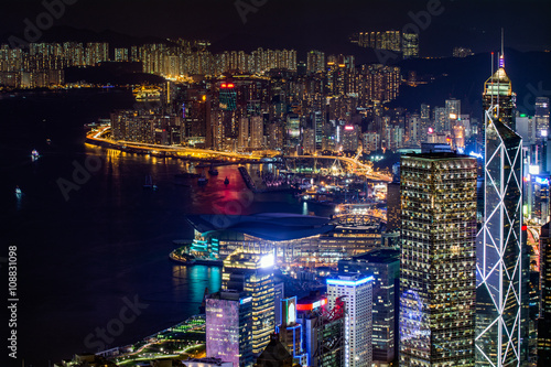 香港 ビクトリアピークからの風景 夕景・夜景