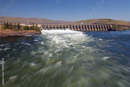The Dalles Dam in Oregon state photo