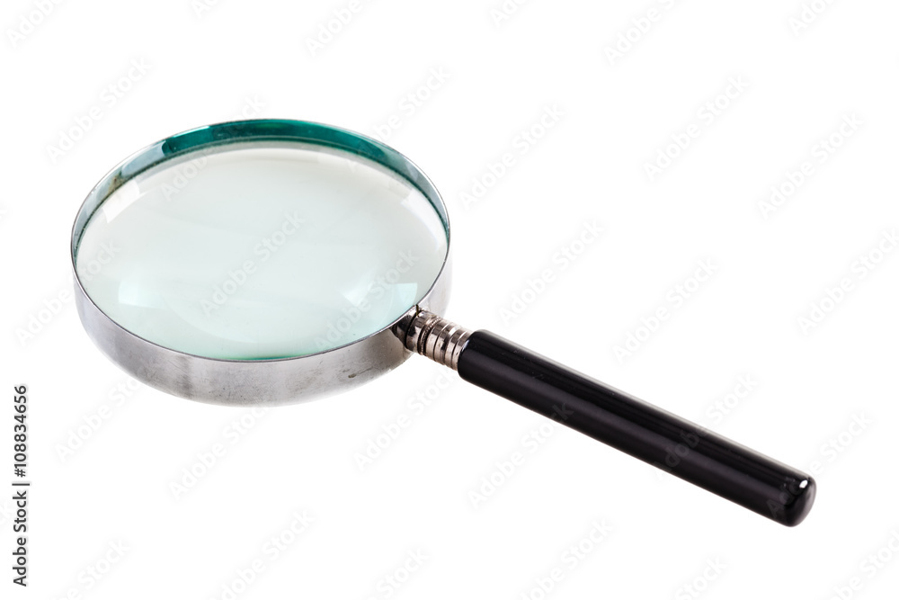 magnifying glass isolated