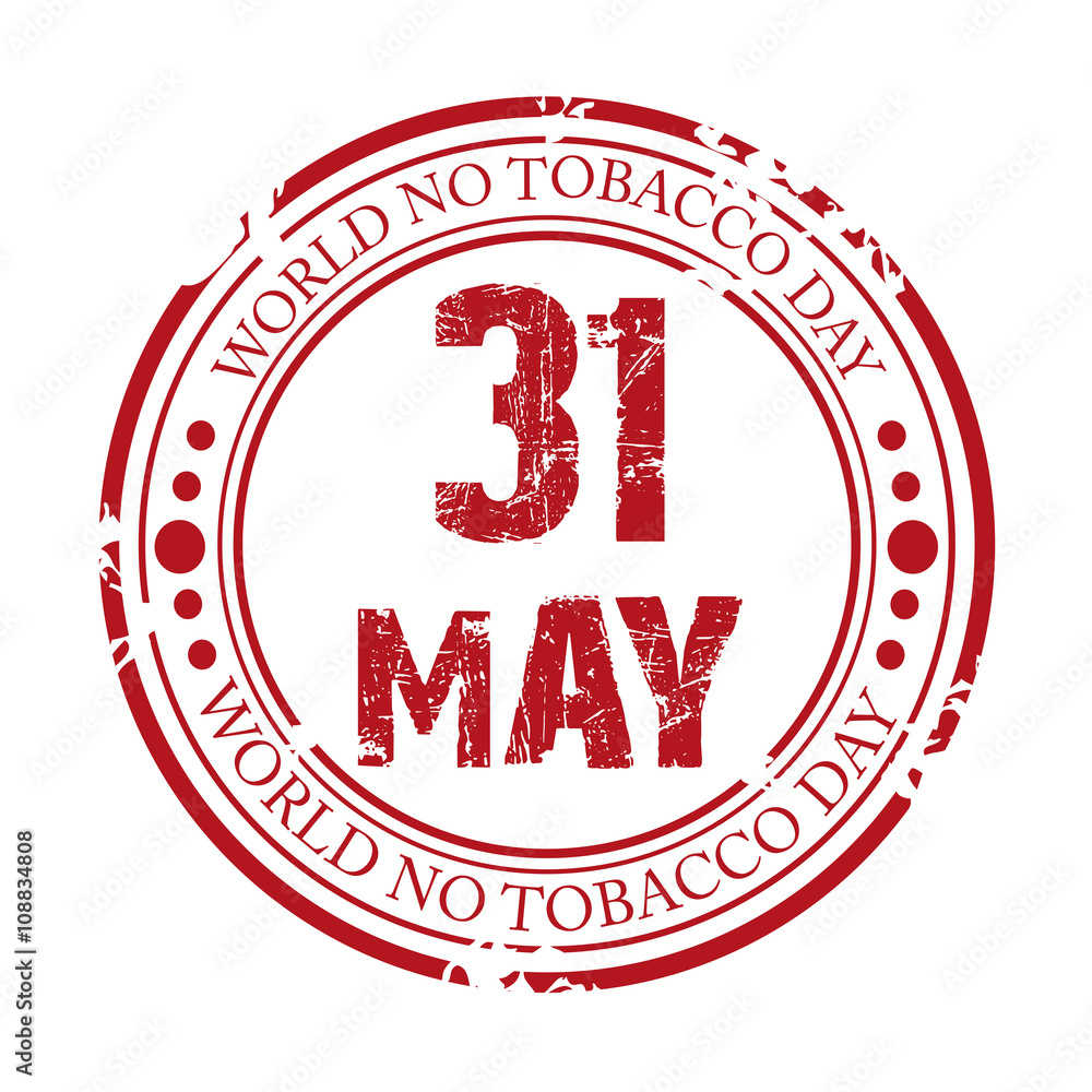 World No Tobacco Day stamp.