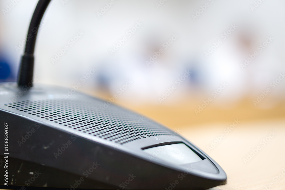 A conference microphone A conference microphone
