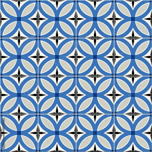 Gorgeous seamless  pattern  white Turkish, Moroccan, Portuguese  tiles, Azulejo, Arabic ornament. Islamic art.   Can be used for wallpaper, pattern fills, web page background,surface textures.