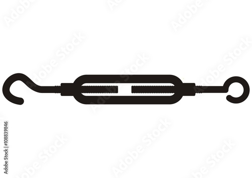 tensioner, black vector icon