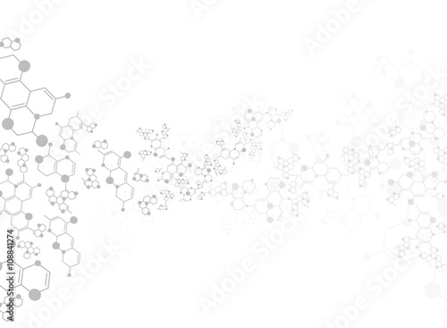 Abstract background medical substance and molecules.