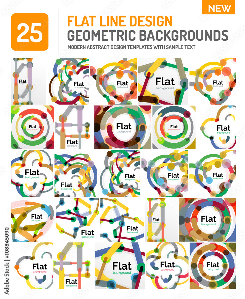 Flat line design background Flat line design background