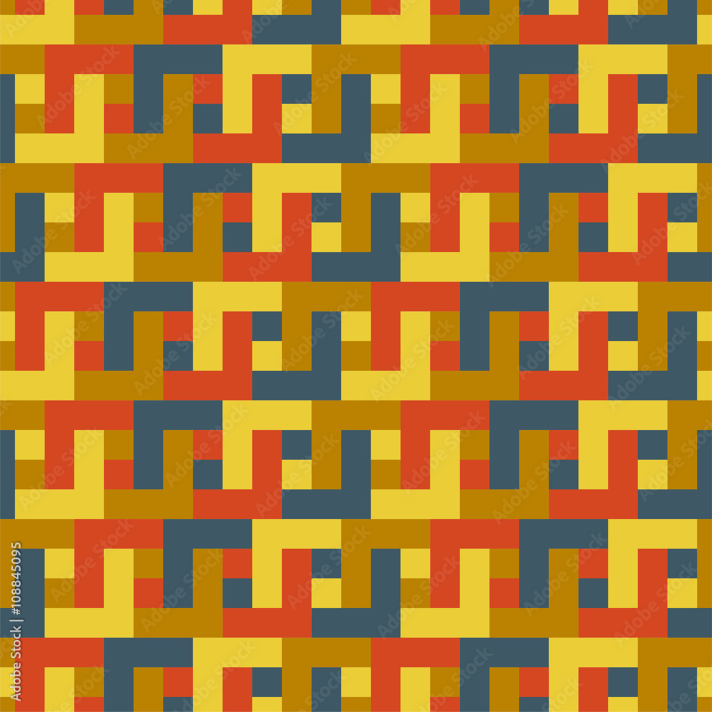 Retro geometric seamless pattern. Vector illustration. Retro geometric seamless pattern. Vector illustration.