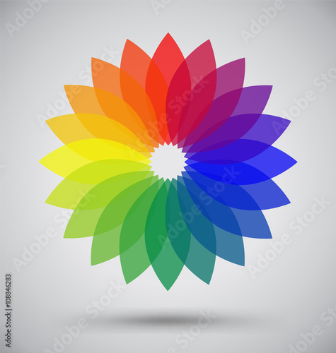 Abstract Colorful Spectrum Flower Petal