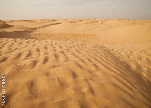 Africa  Morocco - view of Erg Chebbi Dunes - Sahara Desert. Selective focus