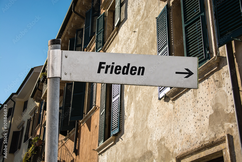 Fototapeta premium Schild 87 - Frieden
