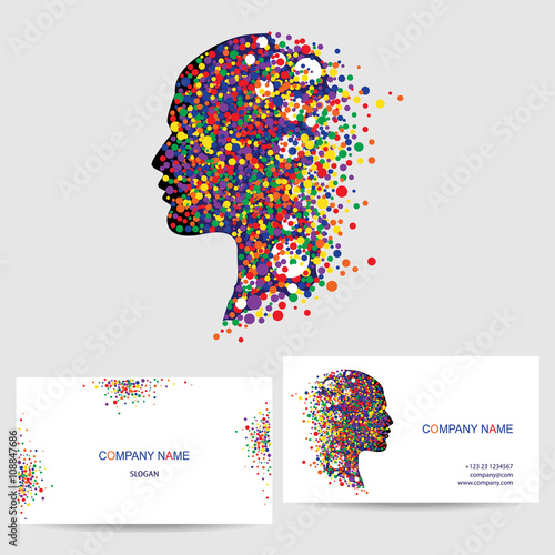 Vector icon design element, business card template