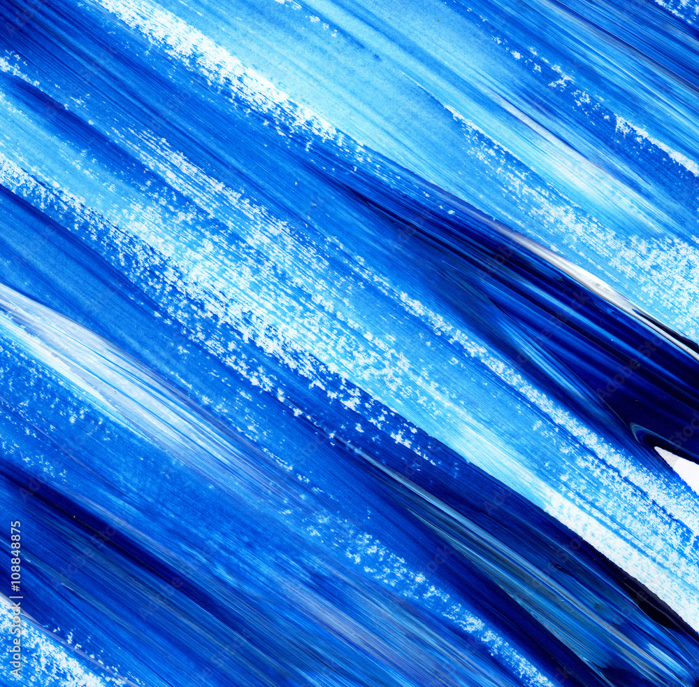 Blue Abstract Acrylic Texture Hand Paint Brush Texture