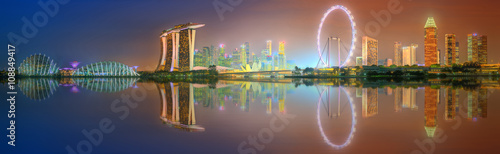 Photography Singapore Skyline and view of Marina Bay
