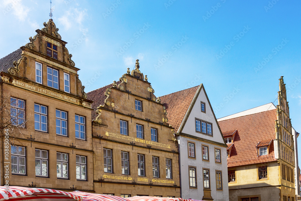 Historische Gebäude am Alten Markt in Bielefeld, Nordrhein-Westfalen