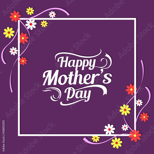 Floral mother s day card design