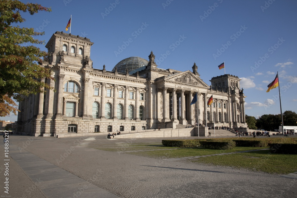Der Reichstag in Berlin, Sitz des Bundestages