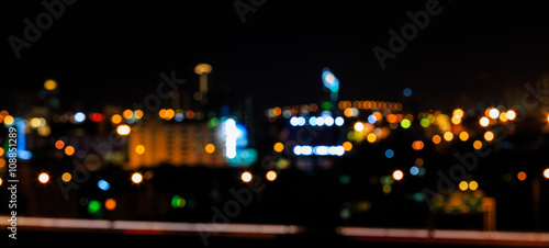 Aerial view of blur Bangkok city, Thailand background. Blurred s