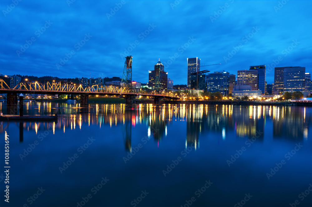 Portland Oregon at night