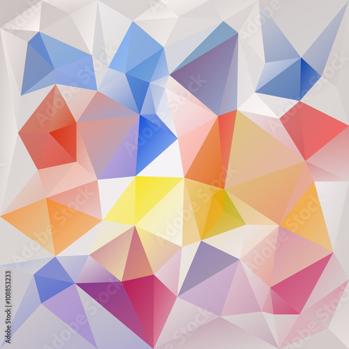 vector abstract irregular polygon background with a triangular pattern in pastel full colors
