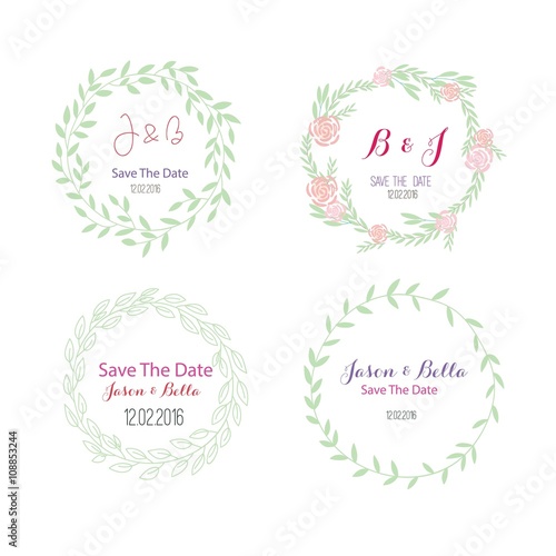 wedding invitation card suite with  flower Templates   © babeer