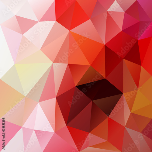 vector abstract irregular polygon background with a triangular pattern in red  pink and orange colors