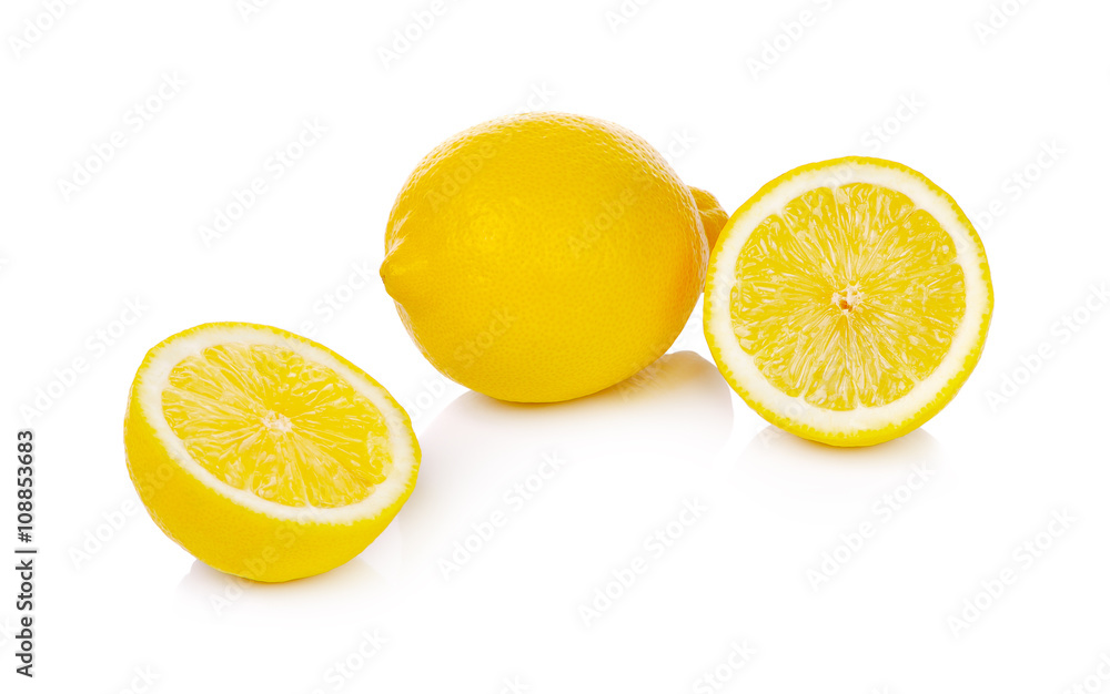Fresh lemon isolated on white background Fresh lemon isolated on white background