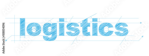 LOGISTICS Vector Technical Lettering Icon
