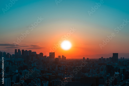 Sunset view in Tokyo