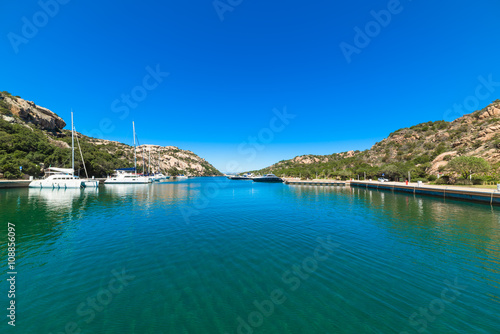 blue sea and clear sky in Poltu Quatu