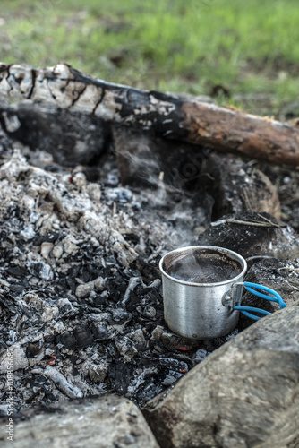Wallpaper Mural Making coffee on campfire Torontodigital.ca