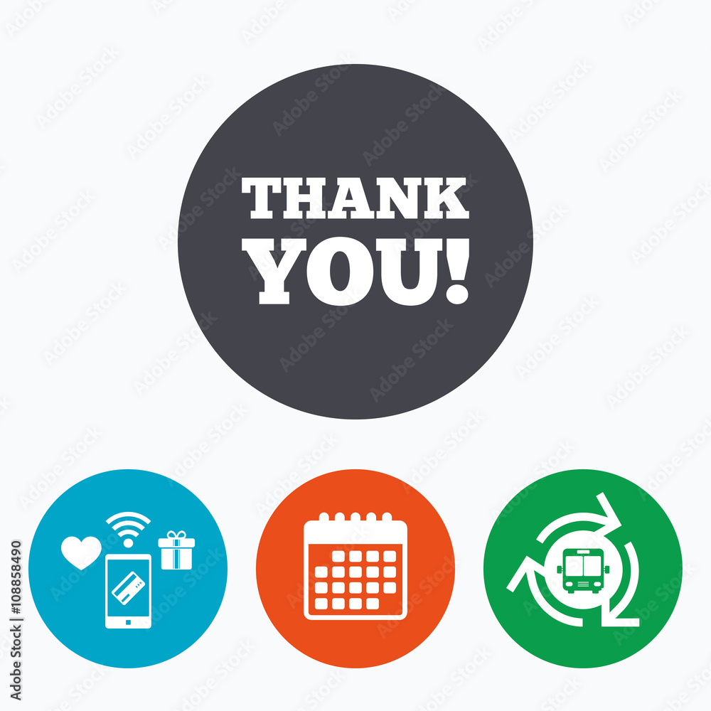 Thank you sign icon. Gratitude symbol. Thank you sign icon. Gratitude symbol.