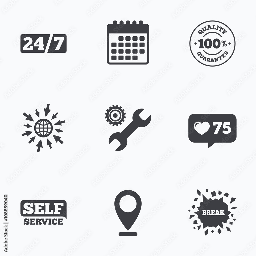 Repair fix tool icons. Customer service signs. Repair fix tool icons. Customer service signs.