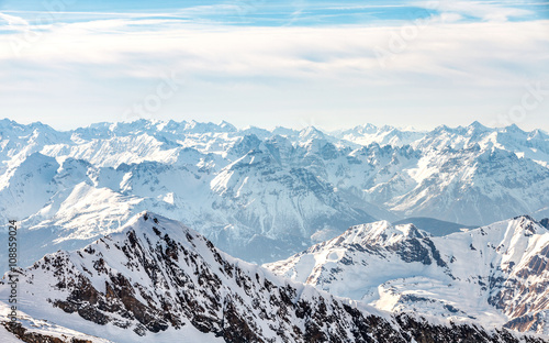 Winter landscape in Alps