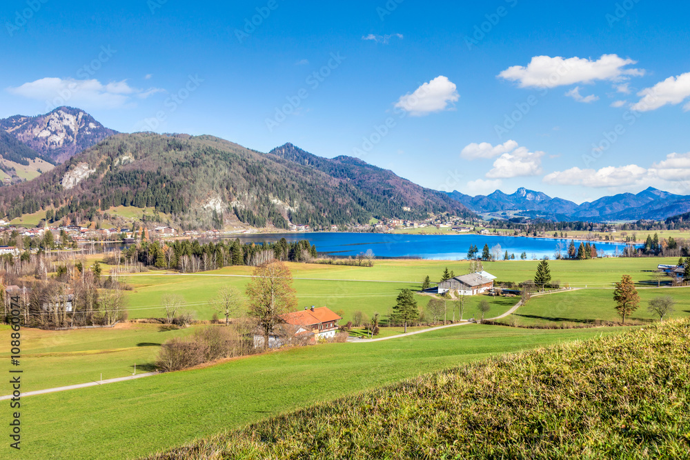 View over Walchsee, Tyrol, Austria